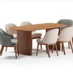 Handcrafted Natural Finish Dining Table - Image 4