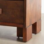 Handcrafted Mango Wood Chest Of Drawers In Rustic Brown Finish - Image 2