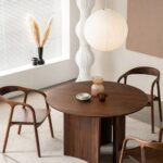 Handmade Round Walnut Dining Table round dining table - Image 3