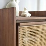 Wooden Cane  Bedside Table - Image 2