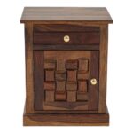 Sheesham Wood Bedside Table - Image 2