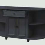 Wooden Bar Cabinet - Milky White - Image 5