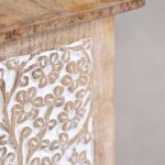 Hand Work Half Round Wooden Side Table - Image 2