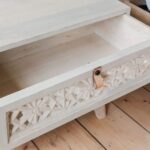 Handcarving Bedside Table 2 Drawer - Image 4
