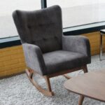 Wooden and Cushioned Rocking Chair - Image 4