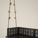 Solid Wood in Pristine White PU with Traditional Silver Finished Brass Chain - Image 7