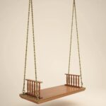 Indian Solid Wood In Pristine White PU with Traditional Silver Finished Brass Chain - Image 6