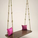 Indian Swing in Cherry Brown PU Finish and Antique Pure Traditional Brass Chain - Image 5