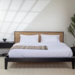 Midori Rattan Black Wood Joinery Bed
