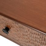 Handcrafted Wooden 2 Drawwer Natural Finish Console Table - Image 5