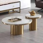 Antique White Design Marble Coffee Table