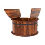 Solid wood coffee table in natural finish - Image 4