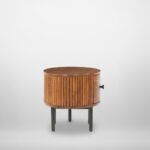 Solid Mango Wood Modern Drawer End Table - Image 5