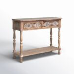 Handcarved Console table With Storage Table - Image 3