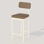 Antique Square Bar Chair - Image 2