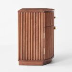 Handcrafted Wooden Bedside Table Natural Mango Finish - Image 5