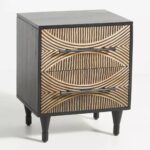 Wooden Izzy Carved Bed Side