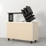 Hand Carved Antique Mango Wood Bar Unit - Image 3