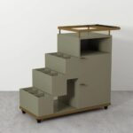 Antique Mango Wood Bar Cart - Image 5