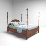 Solid Wood Poster Bed - Image 2
