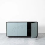 Handcrafted Wooden Artistic Mango Wood In Sideboard - Image 2