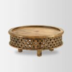 Carved Wooden Coffee Table - Image 9