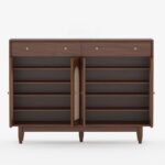 Wooden 2-Door Storage Sideboard with Cane 2 Drawer - Image 5