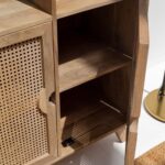 Indian Rattan Door Display Cabinet - Image 3