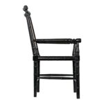 Handcrafted Wooden Cane Black Chair - Image 4
