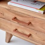Wooden Acacia Solid Wood Bedside Table - Image 5