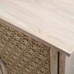 Wooden 2-Door Storage Sideboard with Curved Furniture - Image 5