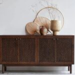 Wooden 2-Door Storage Sideboard with Curved Furniture - Image 2
