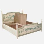 Jaipuri Hand Painted Solid Wood Bed - Image 5