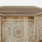 Handcarved Wooden Round Centre Table - Image 5
