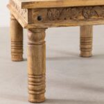 Handcrafted Wooden Hand Carving Coffee Table Furniture - Image 3