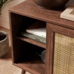 Handcrafted Wooden Bedside Table Natural Mango Finish - Image 5