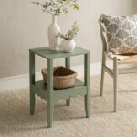 Henley Scalloped Edge Side Table, Sage Green - Image 2