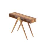 Antique Design Console Table Natural Finish & Cross Legs - Image 3