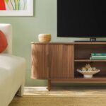 Modern Reeded TV Stand with Open Storage - Image 2