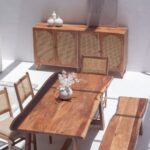 Naevia Rattan Doors Acacia Wood Sideboard - Image 4