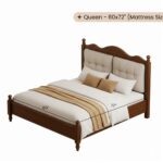 Wooden Artistic Brown Walnut bed - Image 5