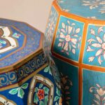 Hand Painted Mango Wood End Table - Image 2