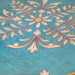Hand Painted Mango Wood End Table - Image 5