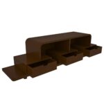 Antique Montage Dark Walnut Wooden Handmade Multi-Storage TV Unit - Image 3