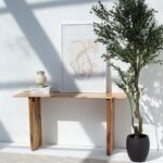 Brielle Mango Wood Console with Wooden Legs - Image 3