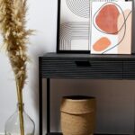 Black Two Drawer Wooden Console - Image 2