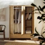 Frances Rattan Triple Closet with 2 Drawers, Natural - Image 2