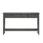Handcrafted Natural Console Table 4 Drawer - Image 2