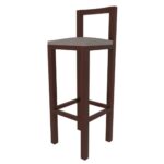 Wooden Unique Long Heighted Wooden Handmade Bar Chair - Image 2