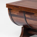 Handcrafted Shape Solid Wood Coffee Table With Storage - Image 5